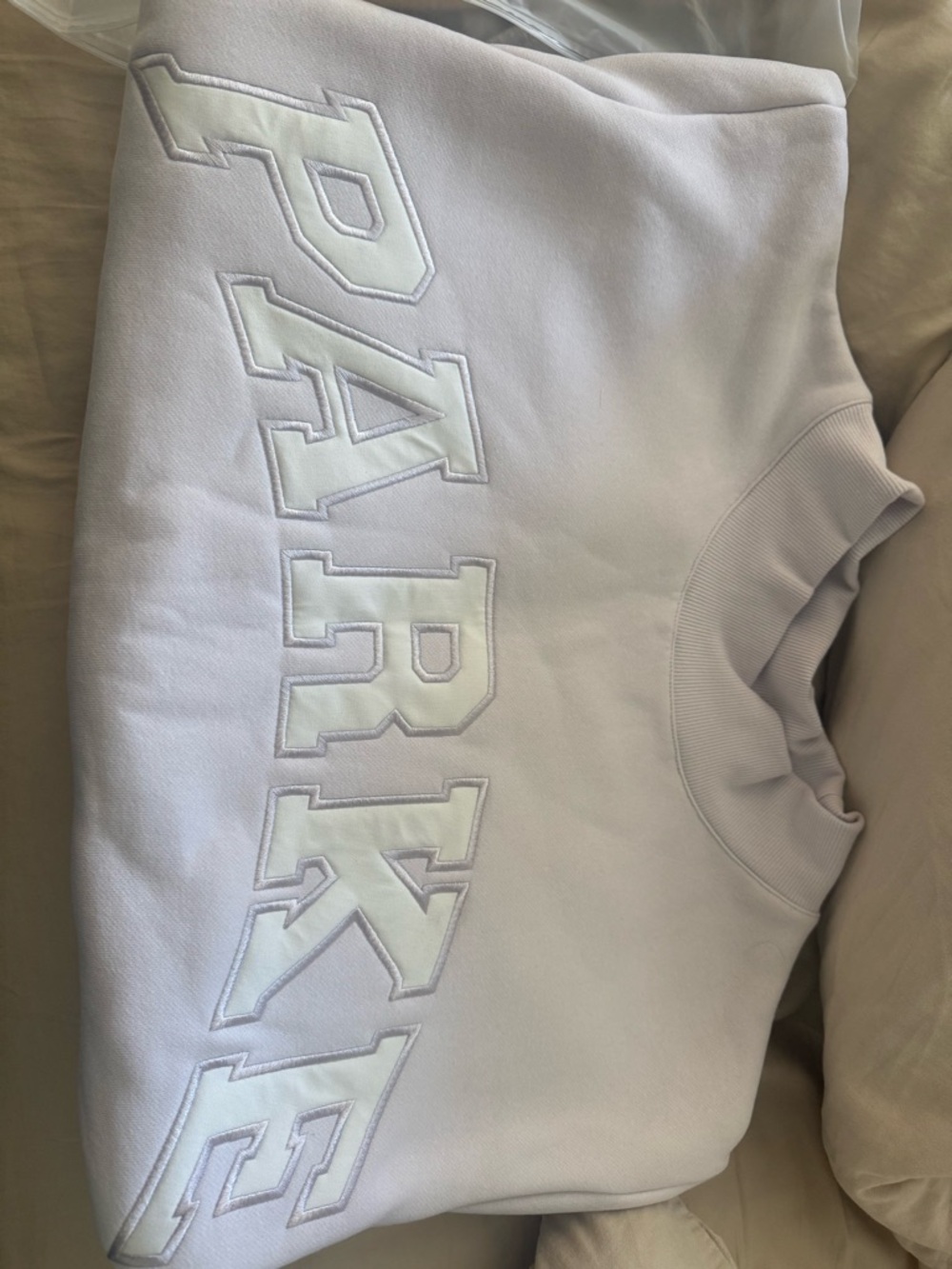 NEW Parke lilac/white sweatshirt